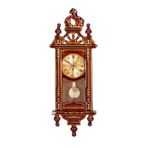 Alomejor Dollhouse Duvar Saati Antika Vintage Tasarım 1:12 Ölçekli Ev Modeli Çocuklar Için Rol Oynayan Sağlam Kompozit Ahşap Alaşım