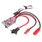 Alomejor Model Araç Aksesuarı 30A Fırçalanmış ESC Vinç Anahtarı Denetleyicisi 1/10 Ölçekli RC Paletli Araba Eksenel SCX10, CC01