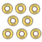 Alomejor Paten Rulmanı 8 Adet Uzun Kaykay Paten Rulmanları 608 Kaykaylar için Bilyalı Rulman Makara Bıçağı Inline Paten Scooter Rollerblade (Sarı 9)