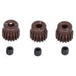 Alomejor RC Motor Pinyon 3 Adet 48DP 17T Çelik Dişli Çark 1/10 RC Araba için 3.175 mm Mil Fırçasız / Fırçalanmış Motor