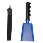Alomejor Spor Etkinlikleri Konserleri Amigoluk Için 9 inç Çelik İnek Çanı Premium Gürültü Yapıcı PVC Sap (BLUE)