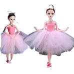 Aloneling Çocuksu Barbie Bebek Elsa Fuşya Bebek Hediye Kutusu Seti