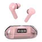 Aloneling Tws Kablosuz Bluetooth Kulaklık Şeffaf Dijital Ekranlı Kulaklık (Yurt Dışından) - Açık Pembe