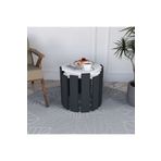 ALONEX HOME Azra Beyaz-antrasit Zigon Sehpa Yan Sehpa 3'lü Sehpa, Ekonomik Sehpa, Modüler Sehpa, Modern Sehpa