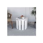 ALONEX HOME Azra Beyaz Zigon Sehpa Yan Sehpa 3'lü Sehpa, Ekonomik Sehpa, Modern Sehpa, Dekoratif Sehpa