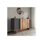ALONEX HOME Diana 180 Cm Konsol , Ceviz- Antrasit Konsol Dianaknsl-1, One Size