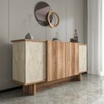 Alonex Home Dıana 180 Cm Konsol , Cevız- Mermer Desenlı Konsol