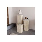 ALONEX HOME Diana Lahid Yan Sehpa, Traverten Yan Sehpa, Çok Amaçlı Sehpa, Modern Sehpa, Dekor Sehpa