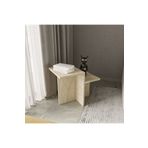 ALONEX HOME Diana Mermer Desenli Yan Sehpa, Ekonomik Sehpa, Traverten Sehpa, Dekoratif Sehpa