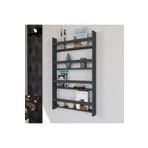 ALONEX HOME Nordik Duvar Rafı Antrasit, Dekoratif Duvar Rafı, Çok Amaçlı Raf, Kitap Rafı, Aksesuar Rafı