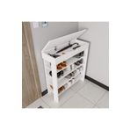ALONEX HOME Royal Ayakkabılık , 4 Bölmeli , Saklama Gözlü , Beyaz Ayakkabılık, Ekonomik Ayakkabılık