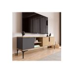 ALONEX HOME Tarz Antrasit-yunus, 150 Cm Tv Ünitesi , Tv Sehpası ,raflı Tv Ünitesi Konsol