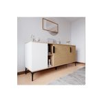 ALONEX HOME Tarz Konsol 180 Cm (BEYAZ-YUNUS) Metal Kulp Salon Odası Konsolu Tv Konsolu