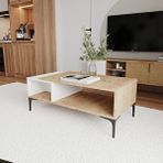 Alonex Home Tarz Orta Sehpa Beyaz-Sepet 8012