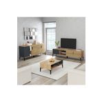 Alonex Home Tarz Tv Unıtesı 180 Cm-Orta Sehpa-Konsol 180 Cm 3'Lu Set Antrasıt Rengı