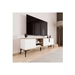ALONEX HOME Tarz Tv Ünitesi , Raflı Tv Sehpası , 180 Cm Tv Konsolu, Ekonomik Tv Ünitesi (FULL BEYAZ)