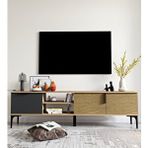 Alonex Tarz Raflı 180 cm Sepet Antrasit Metal Kulp Tv Ünitesi