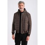 Alonso Erkek Kapüşonlu Deri Mont - Kahve - 3XL
