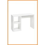 Alony Home Çalışma Masası 2 Raflı Mdf Sunta Bilgisayar Laptop Ders Ofis Çizim 111x77x39 Beyaz