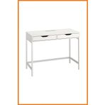 Alony Home Çalışma Masası Çekmeceli Çelik Çerçeve Sunta Panel Bilgisayar Laptop Ders Ofis Çizim 100x76x48 Beyaz