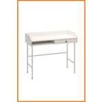 Alony Home Çalışma Masası Çekmeceli Çelik Çerçeve Sunta Panel Bilgisayar Laptop Ders Ofis Çizim 100x84x46 Beyaz