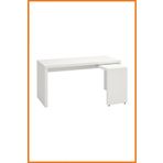 Alony Home Çalışma Masası Tekerlekli Açılabilir Yan Panel Sunta Bilgisayar Ders Ofis Çizim 151x73x65 Beyaz