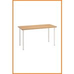 Alony Home Çalışma Masası Yüksekliği Ayarlanabilir Çelik Ayaklı Bambu Kaplama Sunta Panel 65x93x140 Beyaz