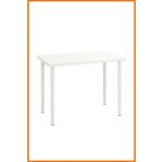 Alony Home Çalışma Masası Yüksekliği Ayarlanabilir Çelik Ayaklı Sunta Panel Bilgisayar Ders 60x93x100 Beyaz