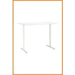 Alony Home Çalışma Masası Yüksekliği Ayarlanabilir Çelik Ayaklı Sunta Panel Bilgisayar Laptop 160x122x80 Beyaz