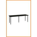 Alony Home Çalışma Masası Yüksekliği Ayarlanabilir Çelik Boru Ayaklı Mdf Panel Bilgisayar 60x93x200 Siyah