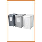 Alony Home Dimpa Çamaşır Sepeti 3 Adet 22 x 35 x 45 cm 35 Lt Beyaz Koyu Gri Açık Gri