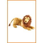 Alony Home Djungelskog Yumuşak Peluş Oyuncak Aslan 70 Cm Polyester Sarı Kahverengi