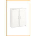 Alony Home Dolap Büfe Kapaklı Ayarlayabilir Raflı Mdf Sunta Eşya Mutfak Ofis Dosya Klasör 78x95x41 Beyaz