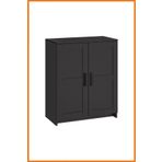 Alony Home Dolap Büfe Kapaklı Ayarlayabilir Raflı Mdf Sunta Eşya Mutfak Ofis Dosya Klasör 78x95x41 Siyah