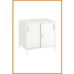 Alony Home Dolap Kilitlenebilir Çift Taraflı Sürgülü Kapak Çelik Ofis Eşya Evrak Belge Dosya 80x75x55 Beyaz