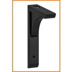 Alony Home Duvar Rafı Ayağı Tutucu Parçası Montaj Için 18x22x4 Cm Siyah