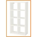 Alony Home Flysta Açık Raf Ünitesi 8 Bölmeli 69 X 132 Cm Beyaz