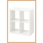Alony Home Kallax Açık Raf Ünitesi 4 Bölmeli 77 X 77 Cm Parlak Beyaz