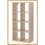 Alony Home Kallax Açık Raf Ünitesi 8 Bölmeli 77 X 147 Cm Ağartılmış Meşe Görünümlü