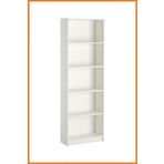 Alony Home Kitaplık 5 Raflı Arka Tarafı Kapalı Mdf Sunta Çerçevelik Saksılık Çiçeklik Ofis 60x180x24 Beyaz
