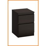 Alony Home Komodin 2 Çekmeceli Depolama Saklama Dayanıklı Kullanışlı Yatak Odası 35x49x40 cm Kahverengi