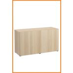 Alony Home Konsol Kapaklı Dolap Büfe Kitaplık Keson Depolama Ünitesi 120x42x65 cm Kahverengi