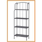 Alony Home Lackö Bahçe Balkon Açık Raf Ünitesi Çelik 61 X 160 Cm Gri