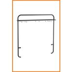 Alony Home Mutfak Adası Rafı Askılık 10 Kancalı Metal Tencere Tava Kupa Bardak 143x146x32 Siyah