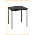 Alony Home Mutfak Masası 2 Kişilik Çelik İskeletli Sunta Panel Yemek Balkon Laptop Çalışma 67x73x67 Siyah