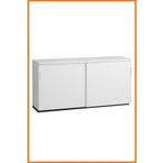 Alony Home Ofis Dolabı Kilitli Çift Kapaklı Sürgülü Ayarlanır Raflı Dosyalık Kitaplık 160x45x80 Cm Beyaz