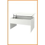 Alony Home Orta Sehpa Dikdörtgen Açılır Kapanır Raylı Sistemli Ayarlanabilir Yükseklik Sunta 90x48x63 Beyaz