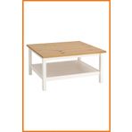 Alony Home Orta Sepha Raflı Kare Masif Çam Ağacı Ahşap Vernikli 90x46x90 Kahverengi