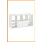Alony Home Raf Çekmeceli Seperatörlü Mdf Sunta Arka Tarafı Açık Kitaplık Çerçevelik Saksılık 147x77x39 Beyaz