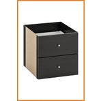 Alony Home Raf Dolabı Parçası Kutusu Çekmeceli Eki Mdf Sunta Ayırıcı Kitaplık 33x33x37 Kahverengi